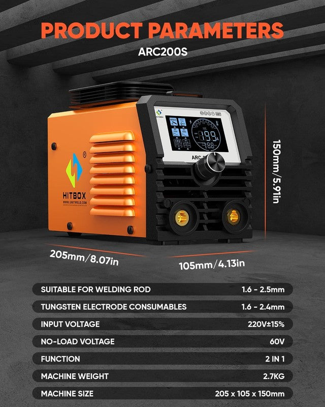 110V Mini Stick Welder, ARC200S IGBT Inverter ARC Welding Machine with LED Displ2