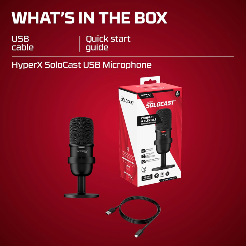 Solocast – USB Condenser Gaming Microphone, for PC, PS4, PS5 and Mac, Tap-To-Mut8