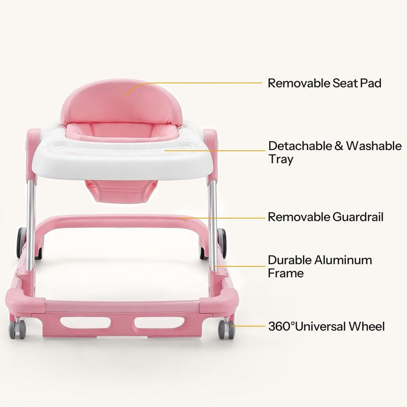 Baby Walker for Babies 6-18 Months, Anti-Rollover, Seat and Height Adjustable, P3