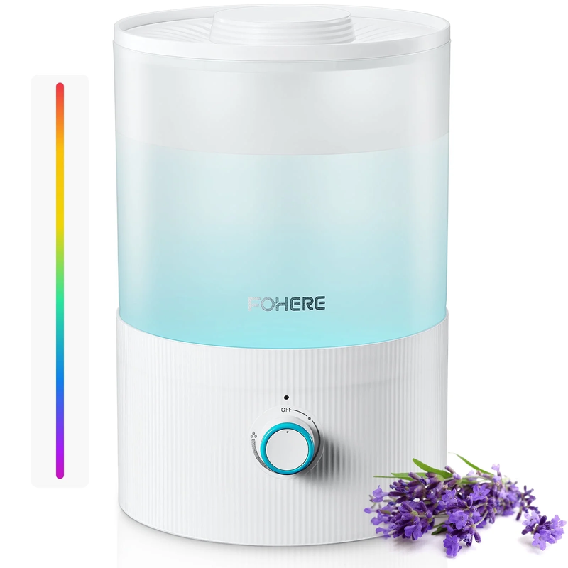 3.2L Cool Mist Humidifier w/ Oil Diffuser 7 Color Light Auto Shut Off White10