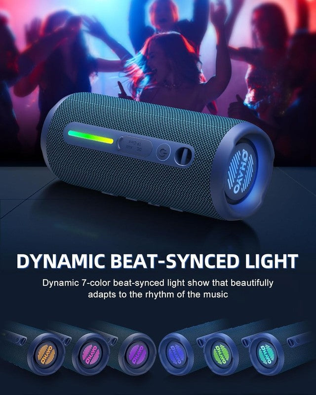 24W Bluetooth Speaker, IPX7 Waterproof, Extra Bass, RGB Lights, 30H Playtime5