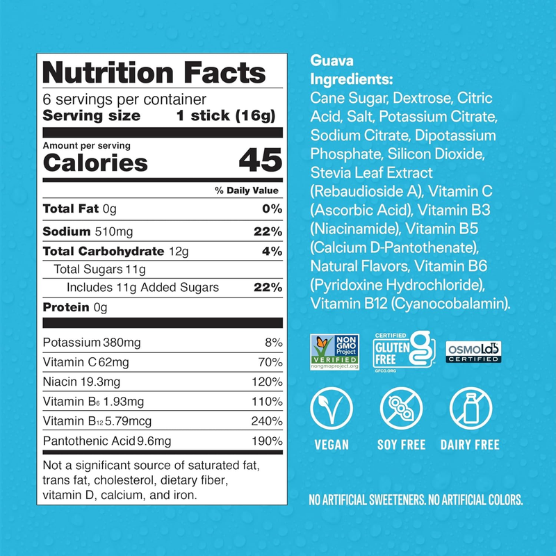 Liquid I.V. Hydration Multiplier Guava 16 Servings Electrolyte Powder5