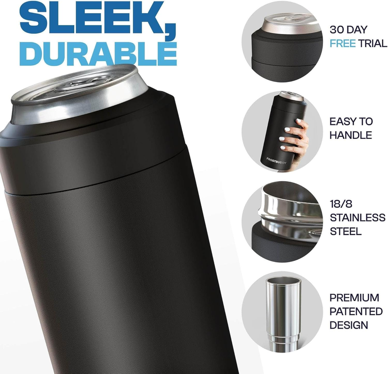 Universal Can Cooler Stainless Steel Fits 12oz 16oz Slim Cans Bottles4