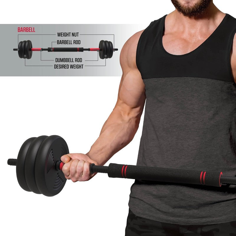 Smartbell 60lb Adjustable 4 in 1 Dumbbell Barbell Kettlebell Set Black6