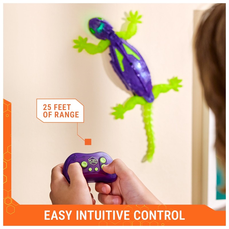 Glow in the Dark Wall Crawler Gecko Toy – Climbing Robot Toy for Kids Ages 4+3