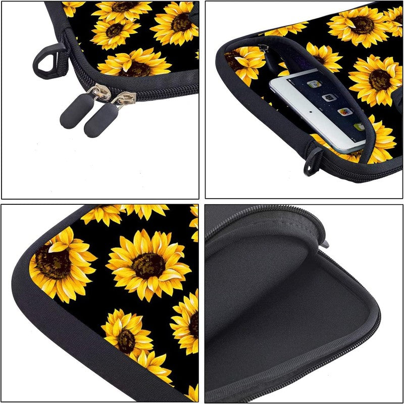 14 15.6 Laptop Sleeve Bag Sunflowers Neoprene Carry Case w/ Handle Pocket4