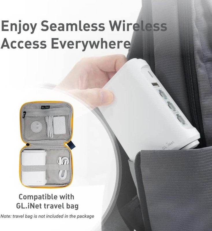 GL SFT1200 (Opal) Portable Wifi Travel Router, Mini VPN Wireless Router for Fibe1
