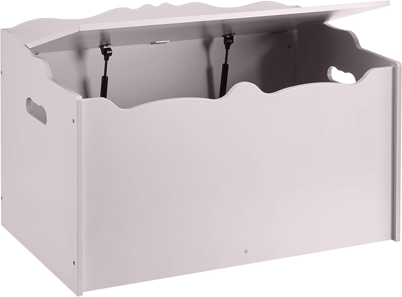 Kids Toy Box, Wooden Organizer Storage Chest, Gray, 30" X 18" X 19"1