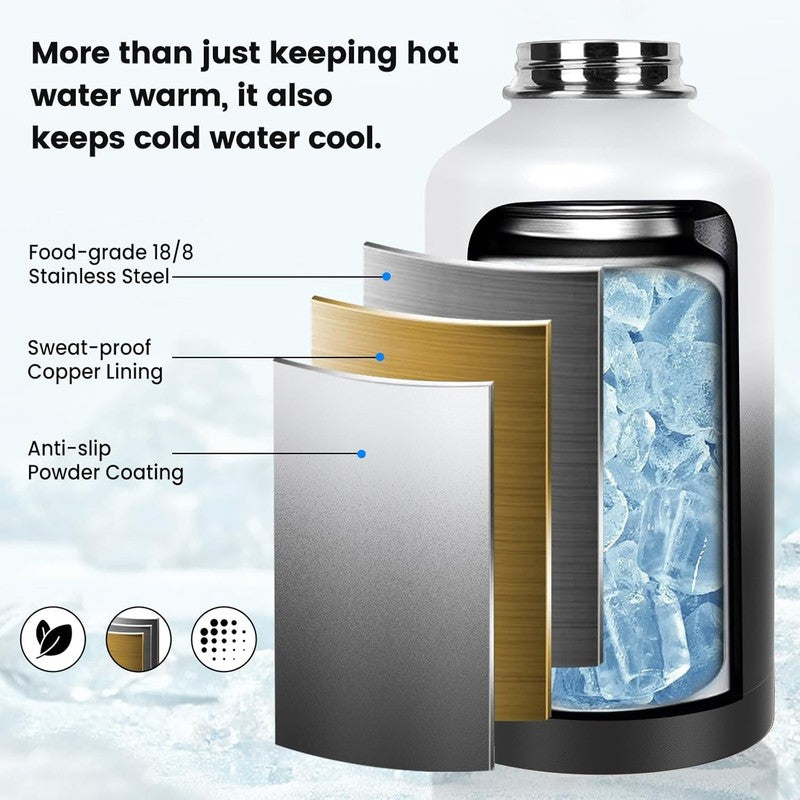 64oz Insulated Water Bottle Dark Gray   Triple Wall Vacuum, Leakproof, BPA Free2