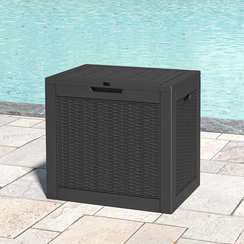 31 Gallon Deck Box, Resin Outdoor Storage Box, Waterproof and UV Resistant Light4