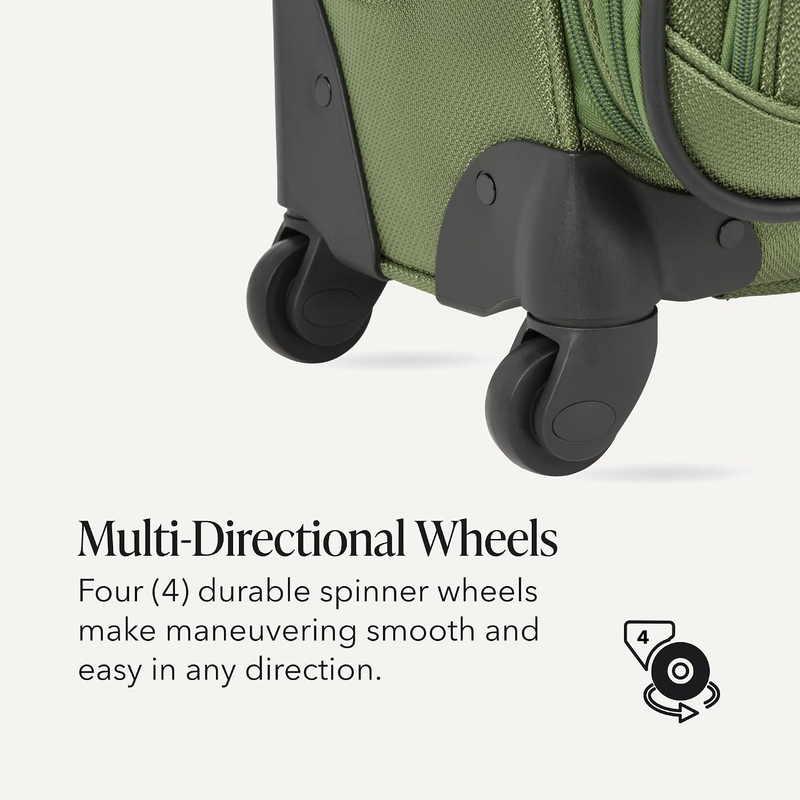 Sion Large Checked Softside Expandable Spinner Travel Suitcase Evergreen5