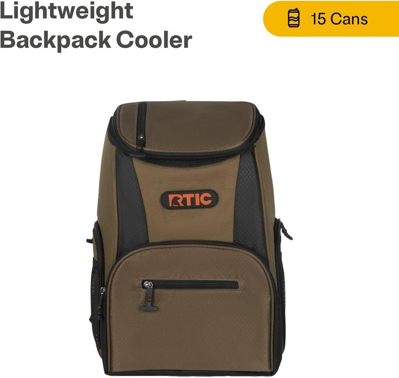 15 Can Lightweight Backpack Cooler Soft Insulated Portable Bag for Lunch, Beach,1