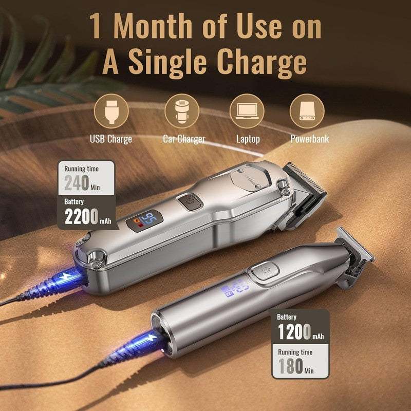 Cordless Hair Clippers & Trimmer Set for Men | Professional Barber Kit5