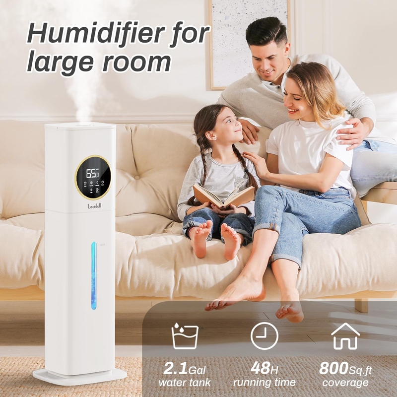 Humidifier Large Room, 2.1Gal/8L Humidifiers for Bedroom Home with Essential Oil1