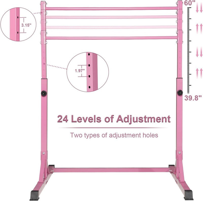 Kids Adjustable Gymnastics Bar Folding Horizontal Training Bar Home Use2