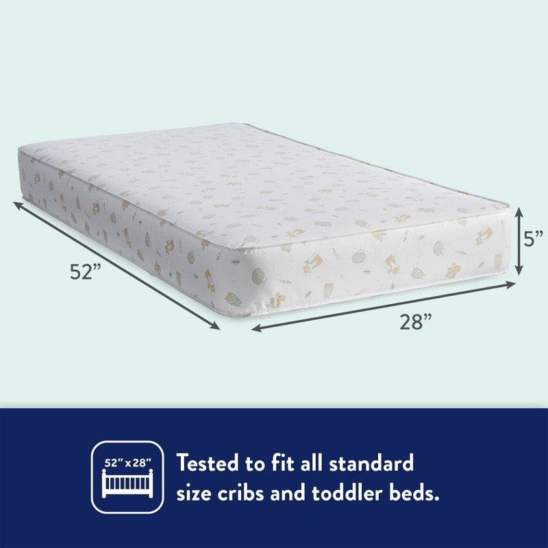 Pediatric 800 Crib Toddler Mattress Extra Firm 80 Coil Waterproof Ecru8