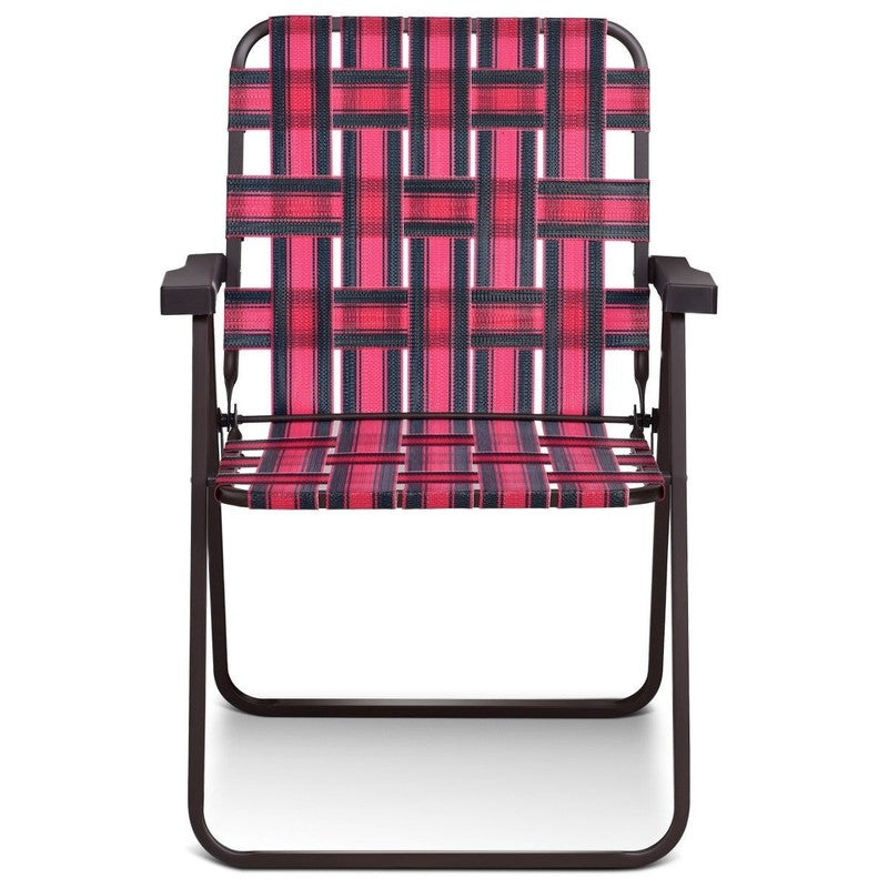 6 Pack Folding Beach Chairs - Portable Camping Lawn Webbing Chairs10