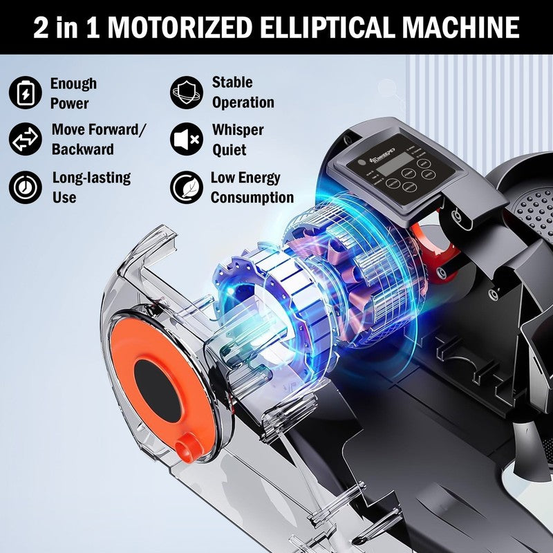 Compact Under Desk Elliptical Machine for Seniors with Remote Control5