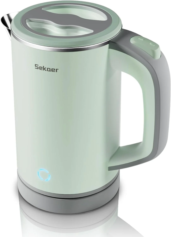 Mini Electric Kettle 0.8L Stainless Steel Travel Tea Kettle Auto Shut-Off0