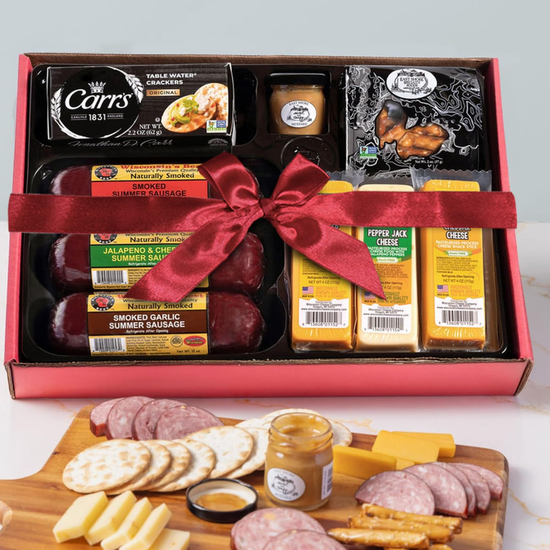   Ultimate Cheese & Meat Holiday Gift Box   Smoked Summer Sausages, 100% Wiscons10