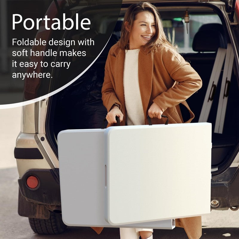 6FT Foldable Table Portable Heavy Duty with Handle Steel Legs Indoor Outdoor5