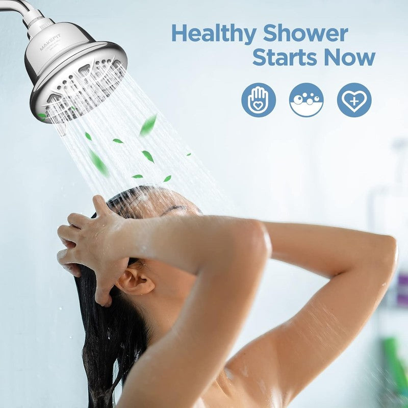 Filtered Shower Head High Pressure 7 Settings Rain for Hard Water Chlorine6