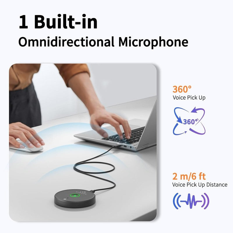 USB Desktop Microphone w/ Mute Button LED, AI Noise Reduction, Plug & Play Mic3