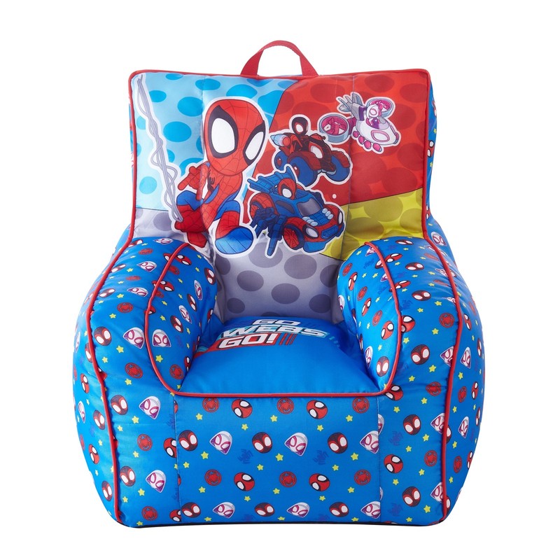 Spidey and Friends Blue Square Bean Bag Chair, Polyester7
