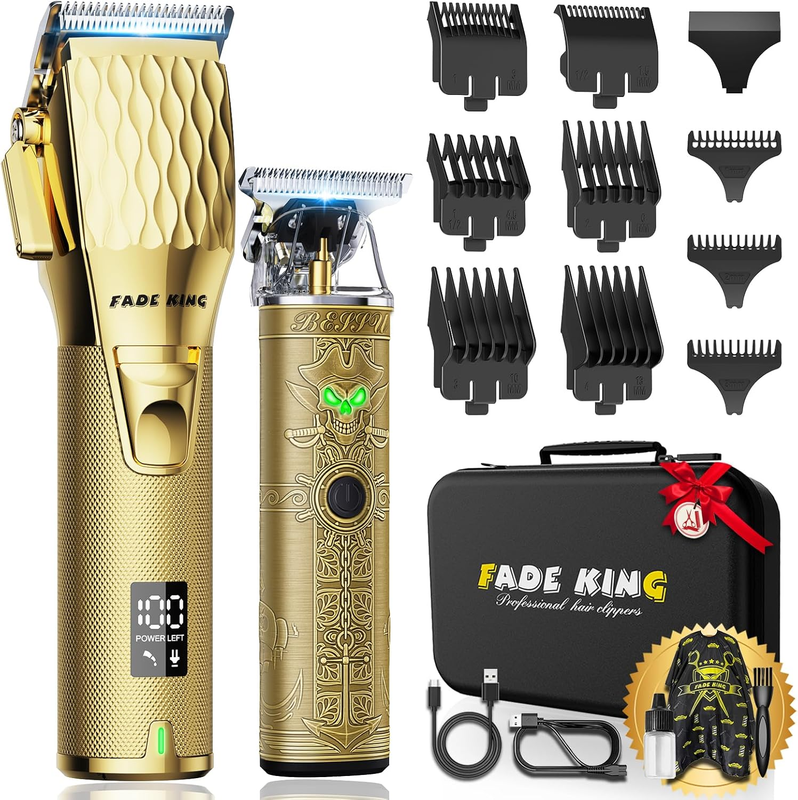   Professional Hair Clippers & Beard Trimmer Set for Men – Cordless Barber Clipp10