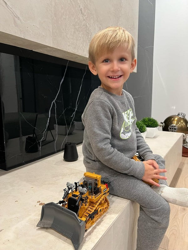 Metal RC Bulldozer Toy 9 Channel Remote Control Construction Vehicle Kids8
