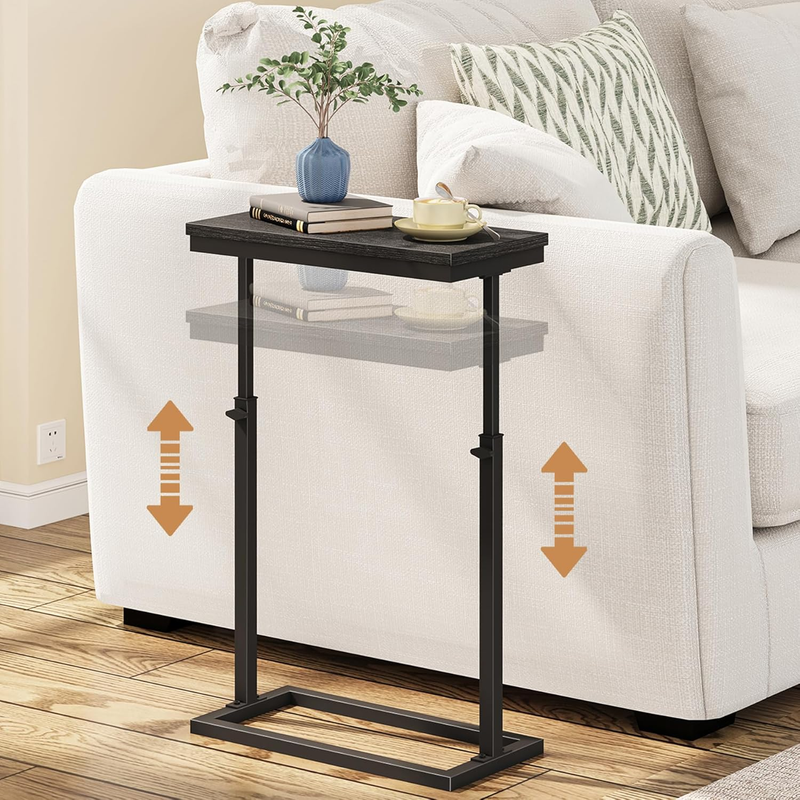 Black End Table Side Sofa Table Tall Couch Table Living Room Bedroom0