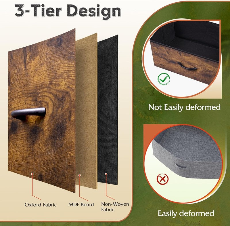 9 Drawer Dresser, Fabric Storage Tower for Bedroom, Hallway, Entryway, Closet, T4