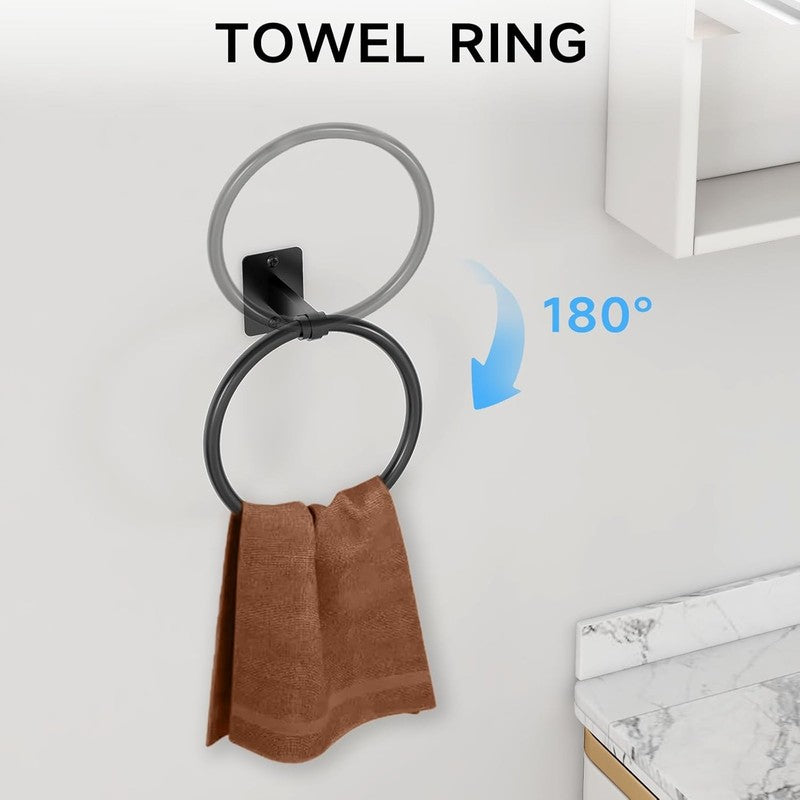 10 Pieces Bathroom Accessories Set, Bathroom Hardware Set, 24 Inch Towel Bar, To2