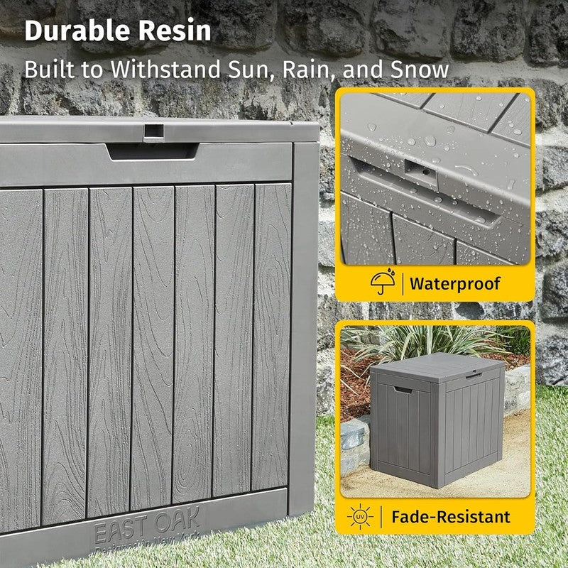 Outdoor Storage Box, 31 Gallon Deck Box Indoor and Outdoor Use, Waterproof Resin1