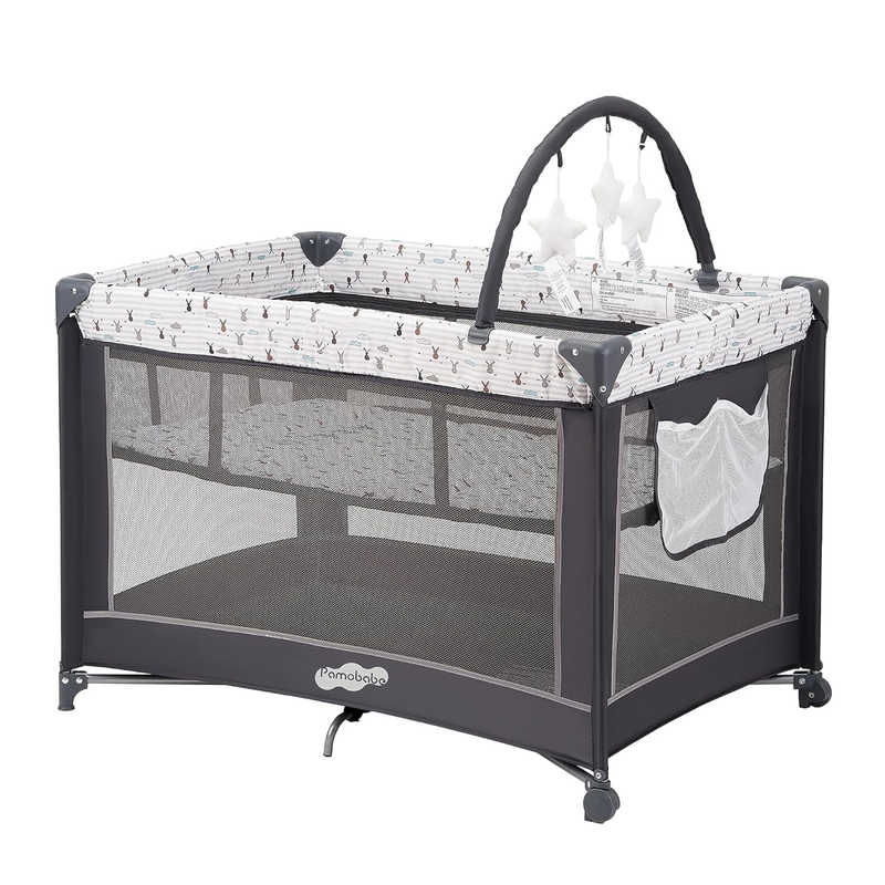 Pack and Play with Bassinet, Portable Playard for Baby8