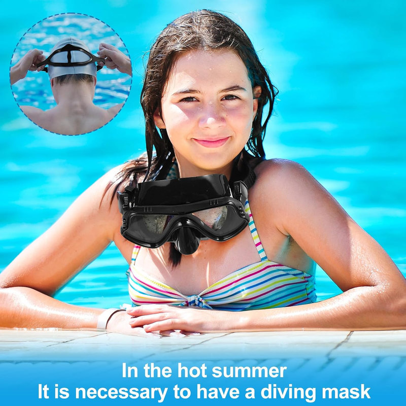 6 Pack Swim Goggles with Nose Cover Anti-Fog Leakproof Diving Mask for Adults Yo4