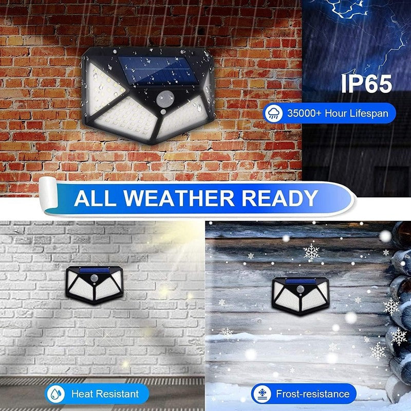 Solar Motion Sensor Lights 6 Pack, 100 LED Waterproof Outdoor Security Lights3