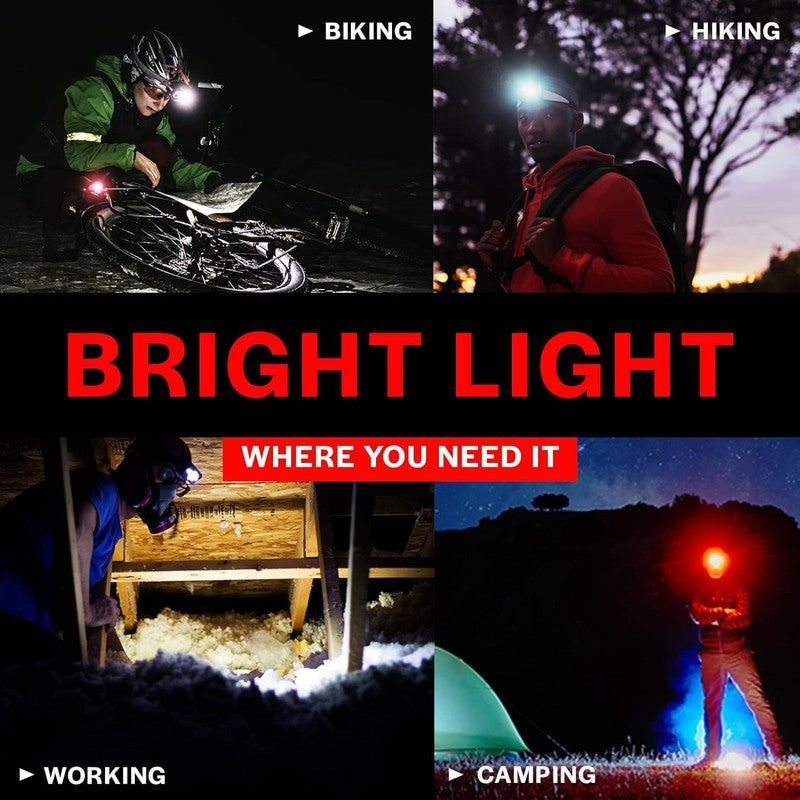 2Pack LED Headlamp - Bright, Lightweight, 7 Modes, Adjustable for Camping8