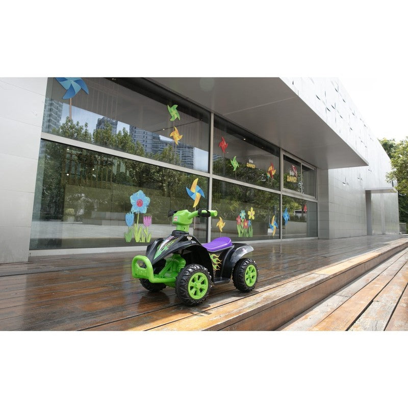ATV Quad, 6V Battery Powered Ride on for Kids Ages 1.5+, Green2