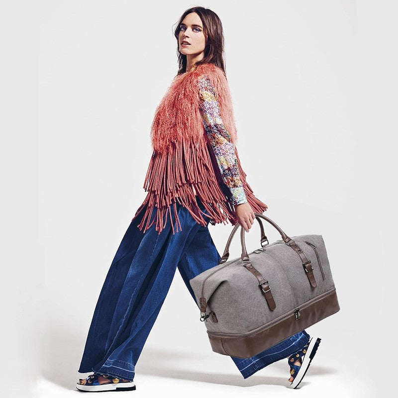 Weekender Overnight Bag Carry on Bag Travel Bag with Shoe Pouch6