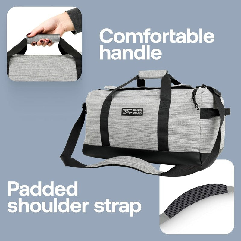 Town-Trekker 33L Heavy Duty Duffle Bag for Sports & Travel - Unisex Gray1