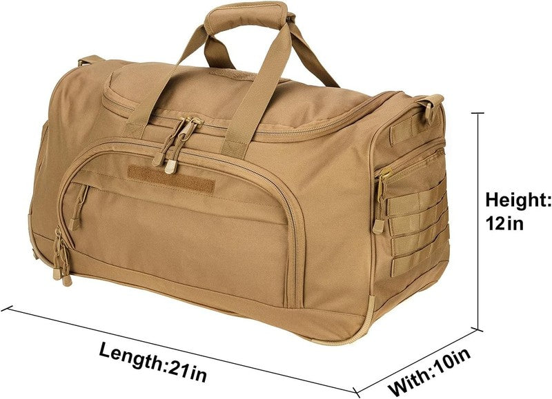Gym Duffel Bag for Men Sports Duffel Bag with Shoe Compartment (Tan Model B)6