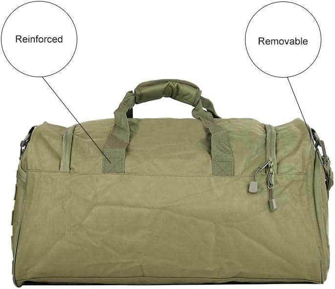 Gym Duffel Bag for Men Sports Duffel Bag with Shoe Compartment (Green Model B)2