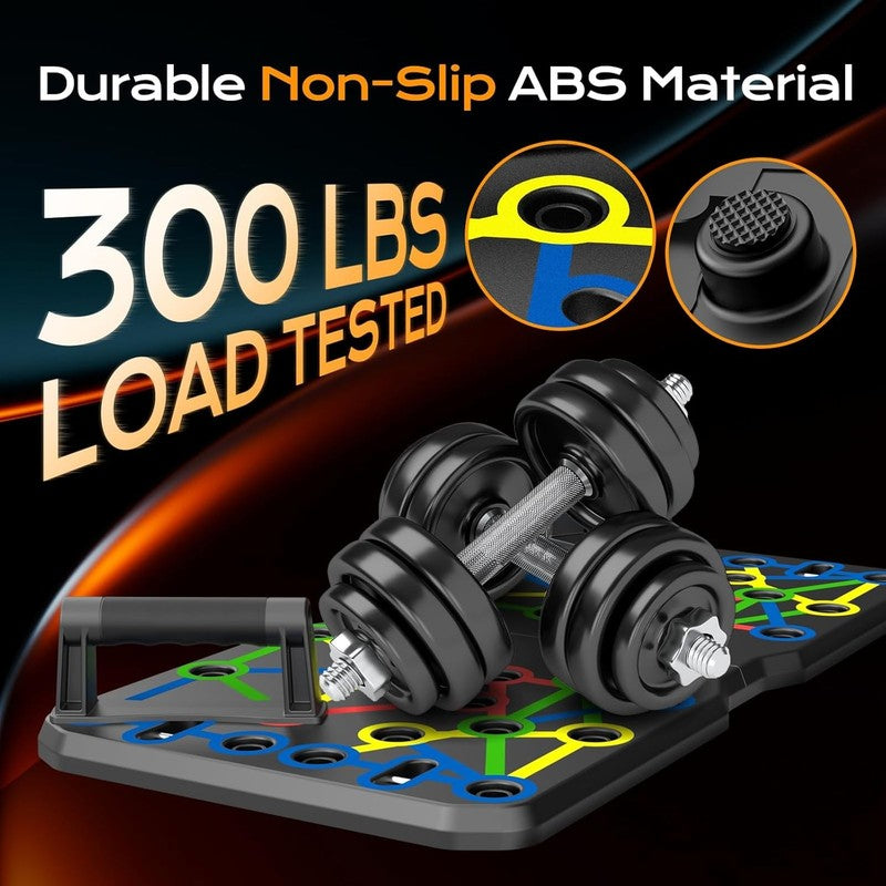 Extra Large Push Up Board 30-in-1 Portable Pushup Stands Home Gym Training7