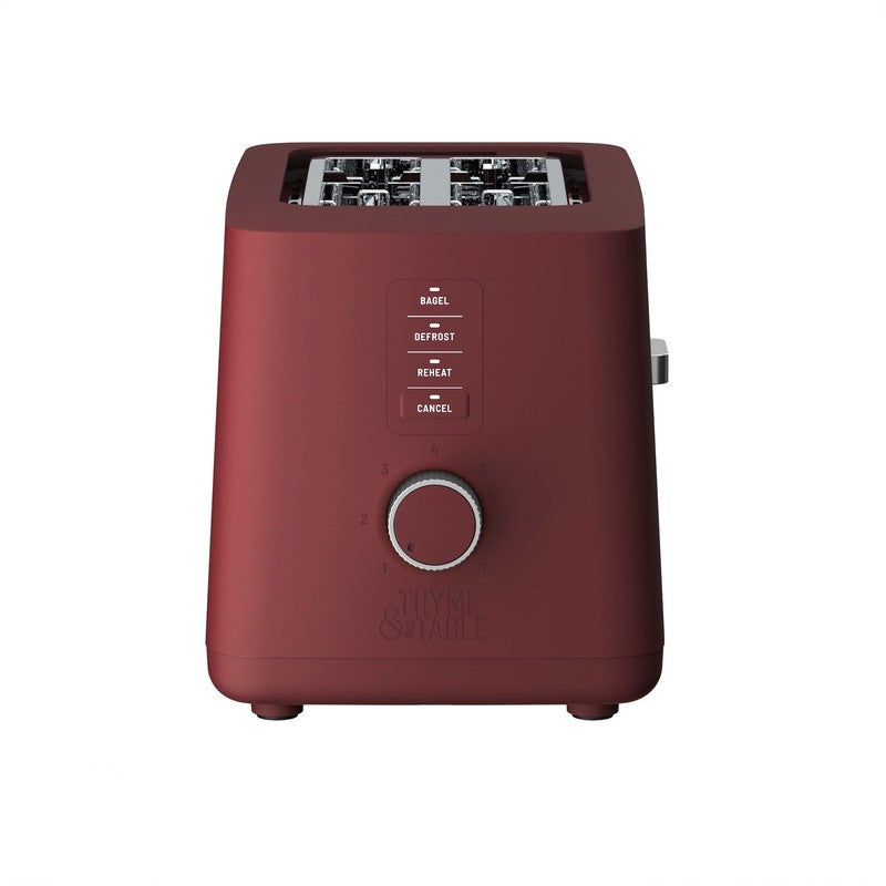 2-Slice Toaster, Extra-Wide Slots with Removable Crumb Tray, Cabernet Red1