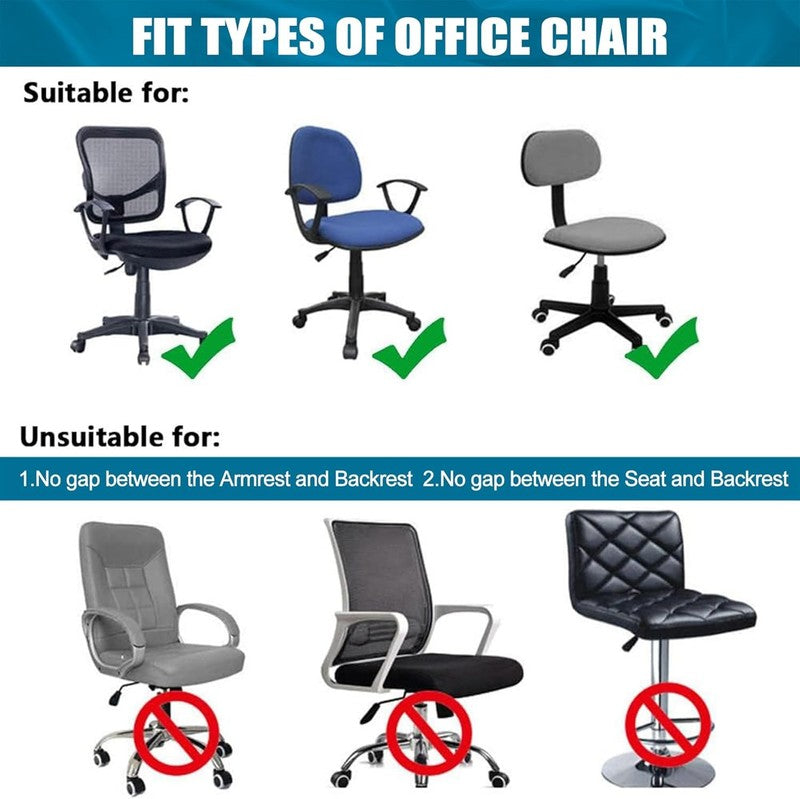 Universal Stretch Chair Covers for Office   Washable Black Slipcovers4
