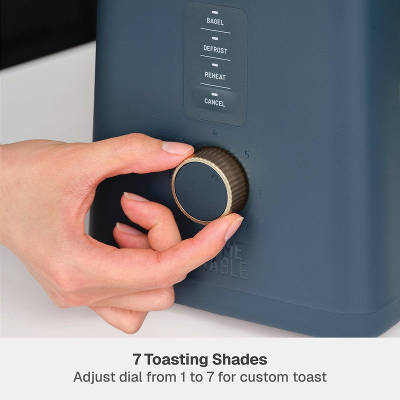 2 Slice Toaster Extra Wide Slots Removable Crumb Tray Atlantic Blue4