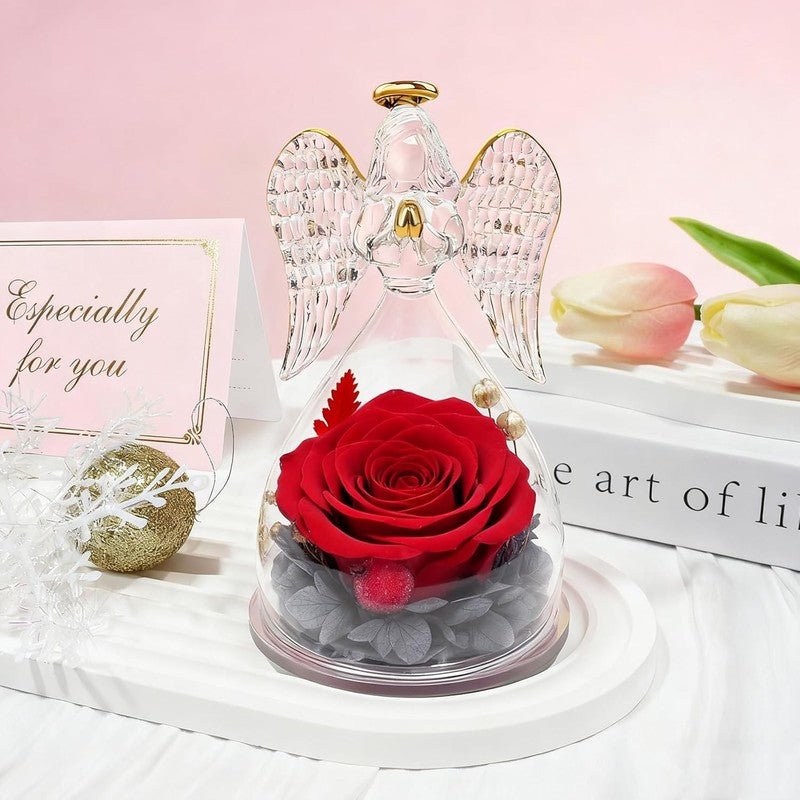 Christmas Rose Gifts for Women, Preserved Flower Birthday Gifts for Mom Grandma,2