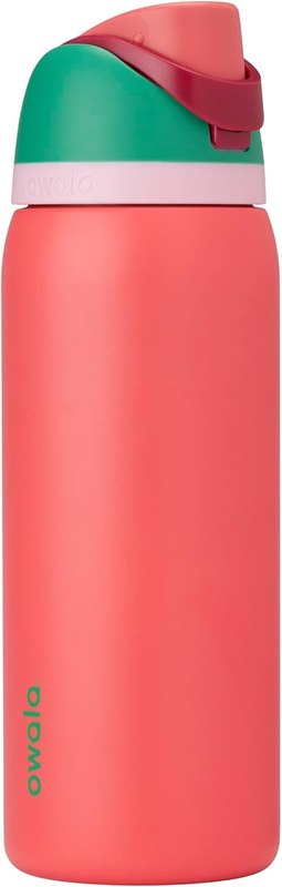 Owala FreeSip 32oz Stainless Steel Water Bottle Straw Insulated Strawberry11