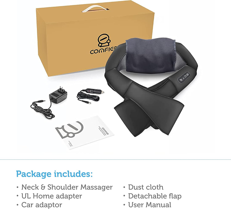 Shiatsu Neck Shoulder Massager w/ Heat Deep Kneading Back Massage Pillow9